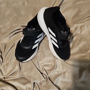 Adidas Black and White Velcro Sneakers
